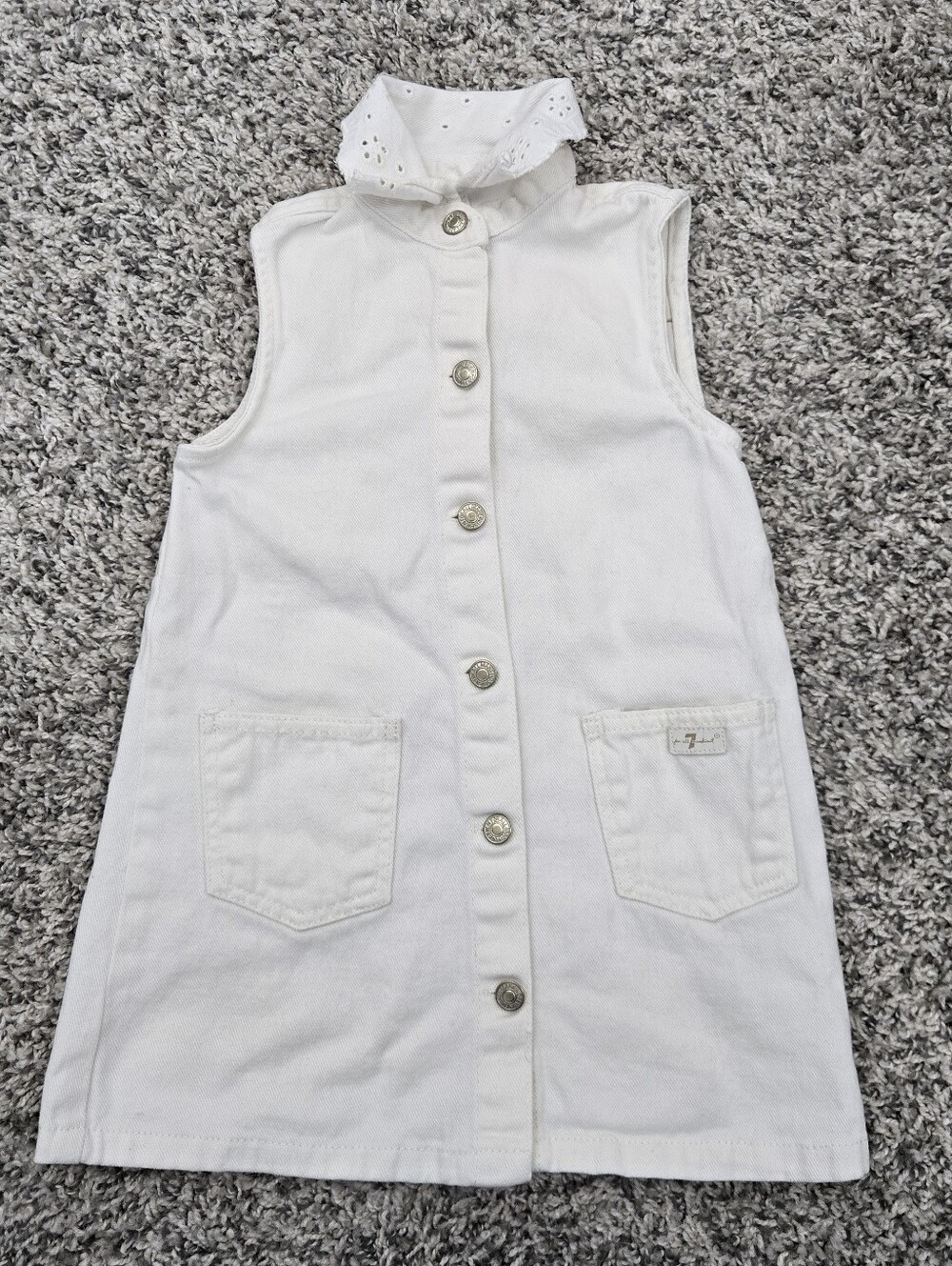 White 7 For All Mankind Denim Button Down Dress